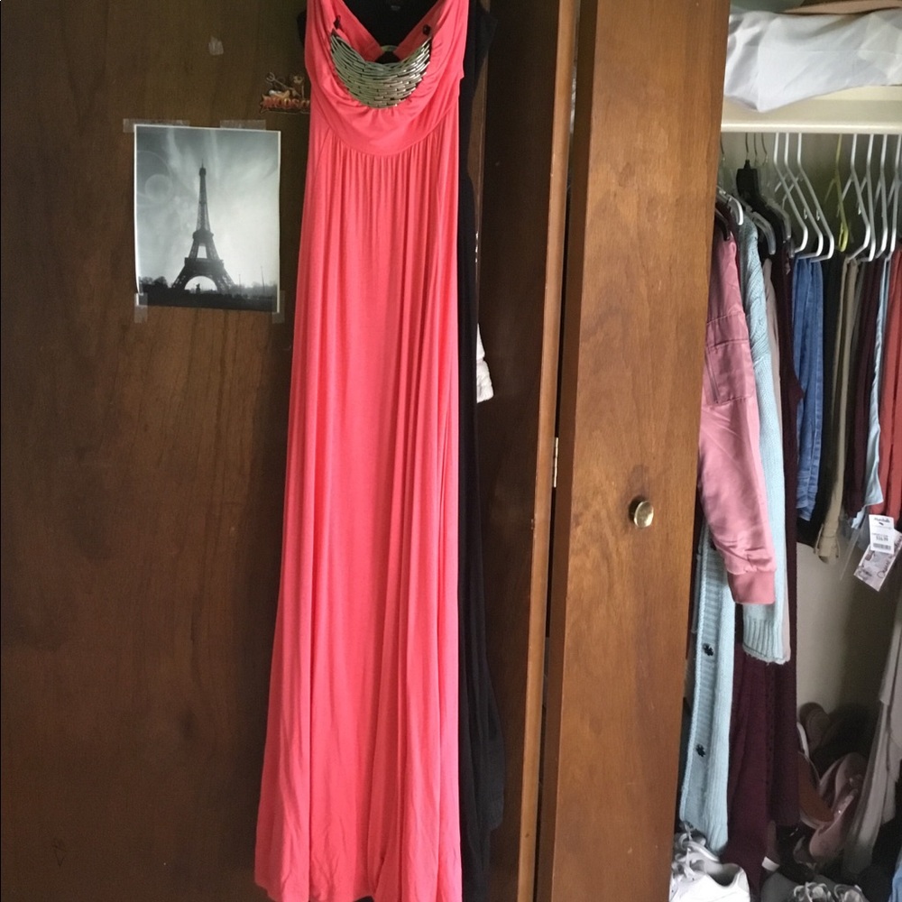Long coral sundress